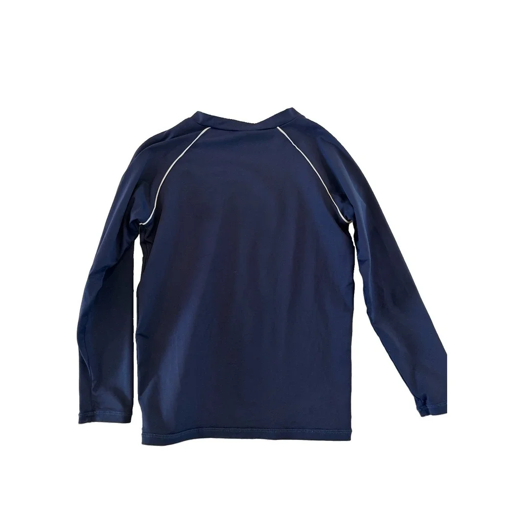 Snapper Rock Boys Long Sleeve Navy Blue Rash Guard Size 7-8 Swim Rashguard